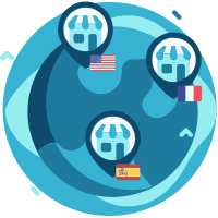 Language localisation of the content